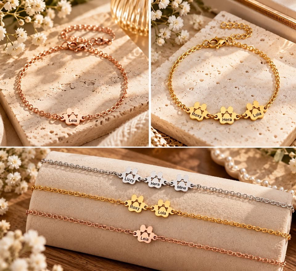 Special Order- Elayna T - Paw Print Bracelet
