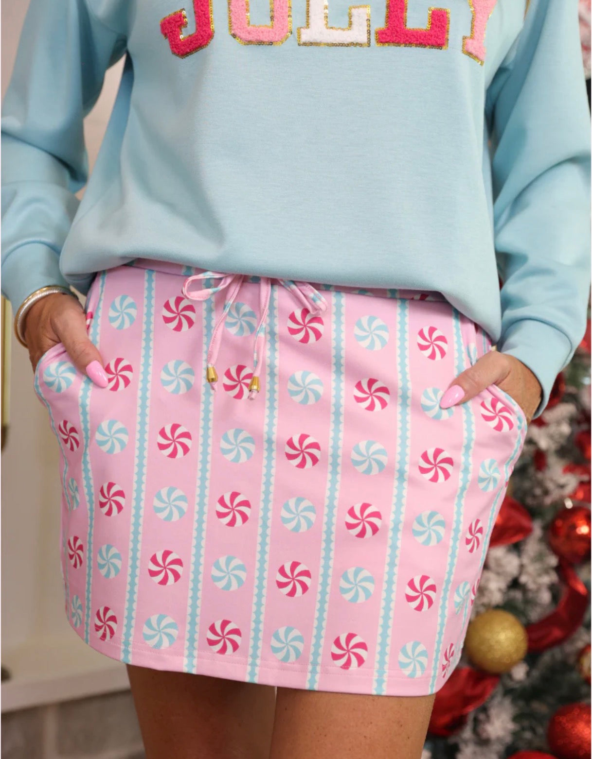 Whimsy Peppermint Skort