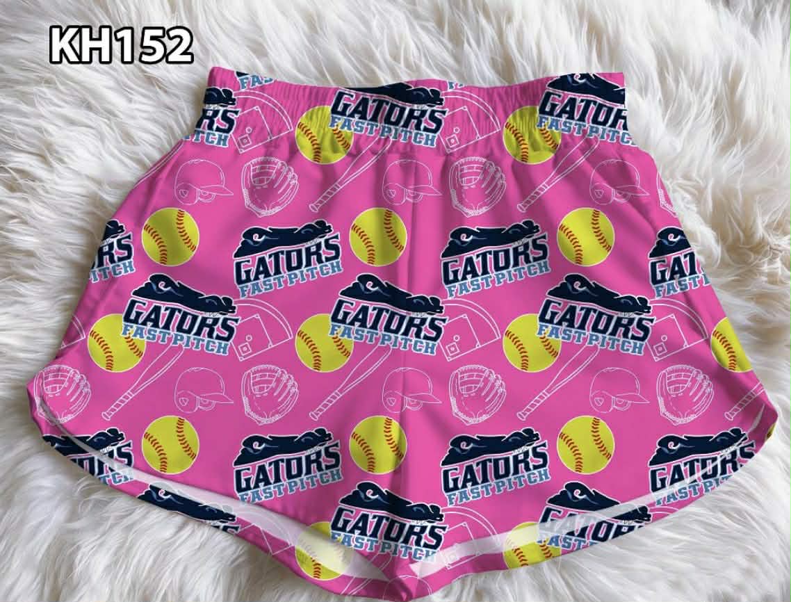 Giveaway- Gators Fast Pitch High Waisted Shorts - Pink (Copy)