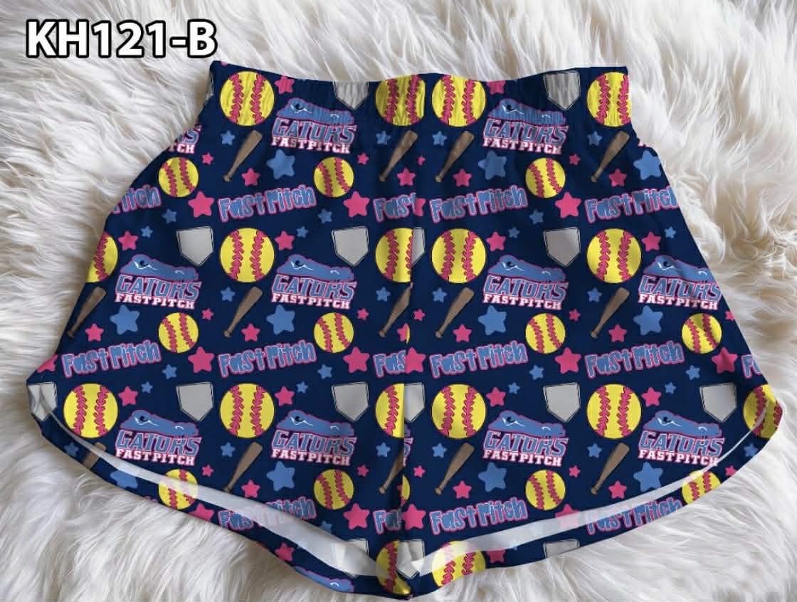 Giveaway- Gators Fast Pitch High Waisted Shorts - blue