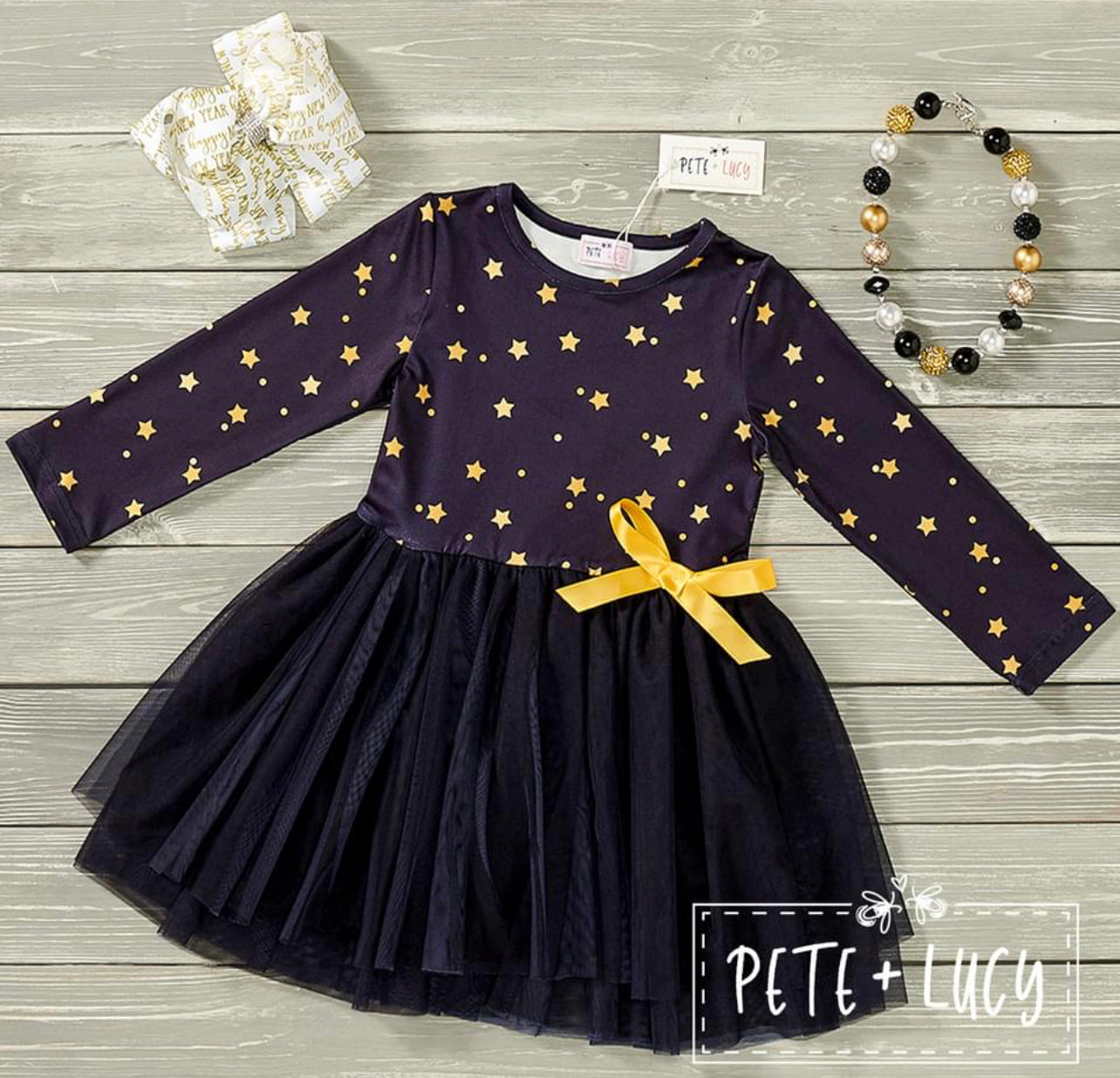 Have a Great New Year- Tulle Dress Black – Cutie Patooties Boutique