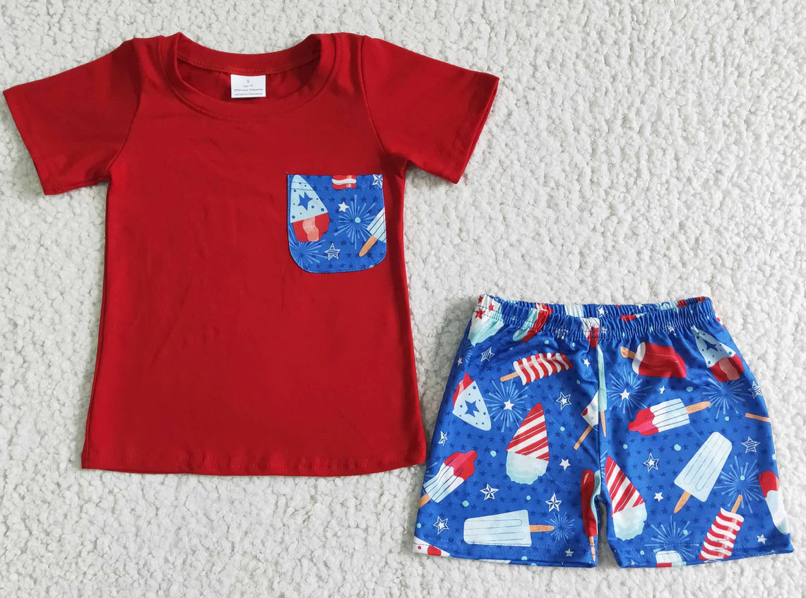 Americana Popcicle Sibling Set-Boy 2pc