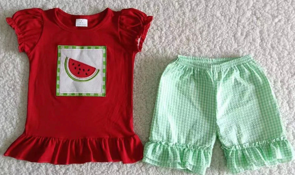One in a Melon- Girls Shorts Set