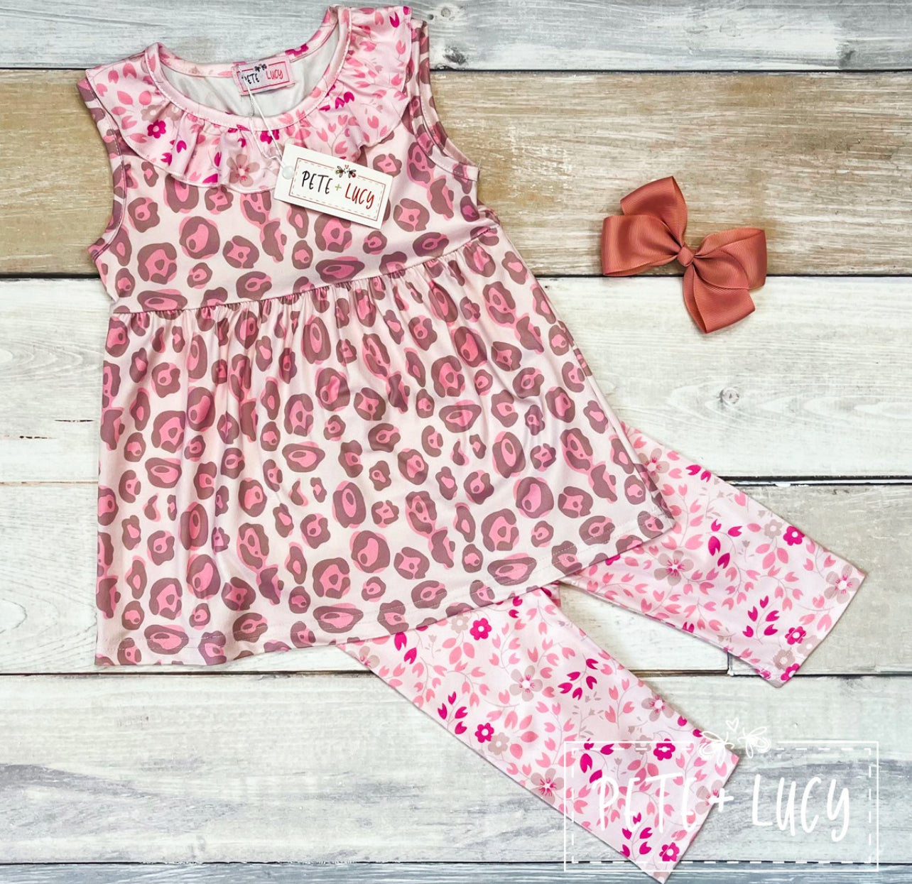 Sweet Leopard - 2pc Capri Set