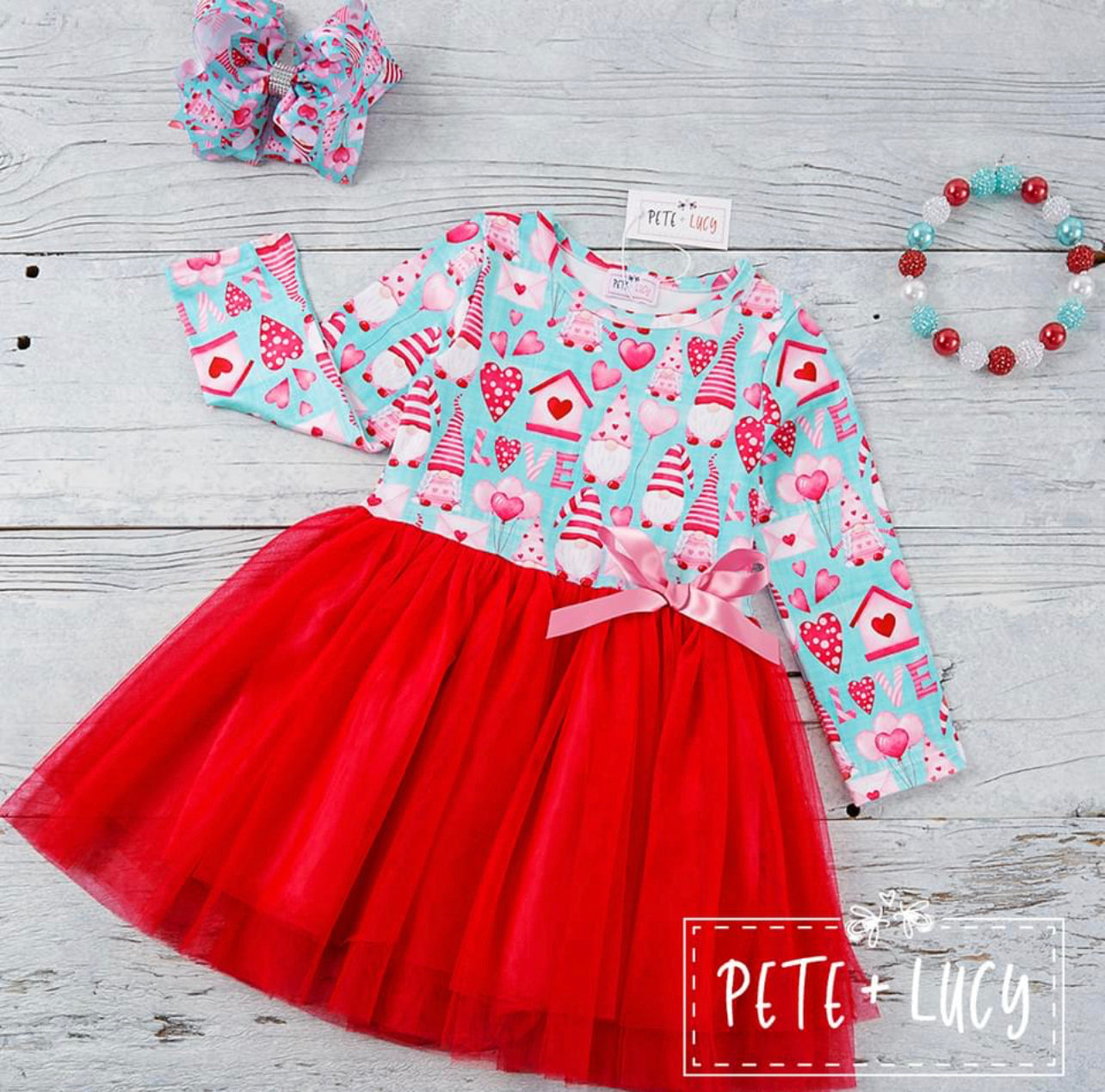 Loving Gnomes - Long sleeve Tuelle Dress