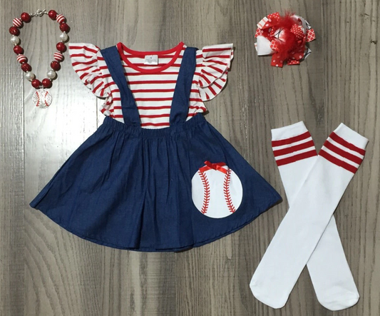 Baseball Jumper Dress Set