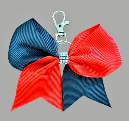 Bow Bag Charm - Red/Black
