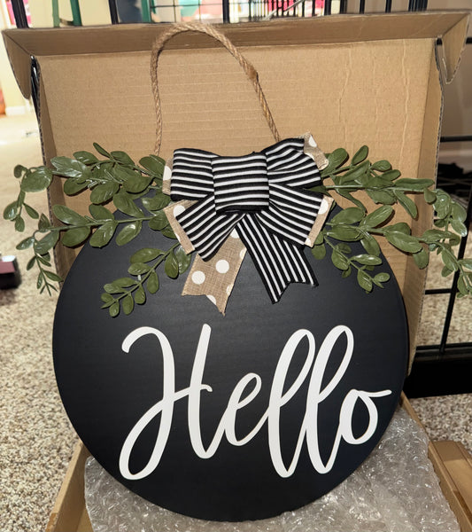 Hello Door Sign