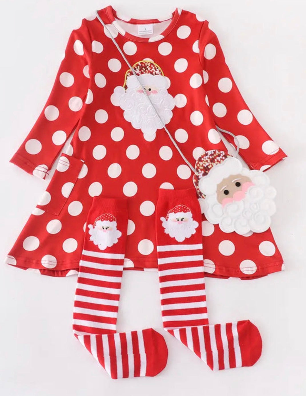 Red Santa 3pc Dress Set