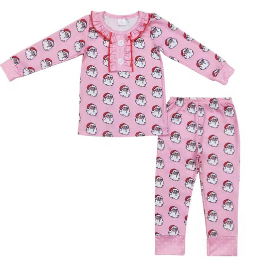 Pink Santa Ruffle PJs