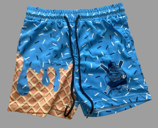 Blue Drip Gators Baseball Shorts