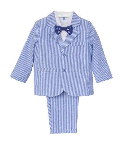 Blue Seersucker Suit -4pc