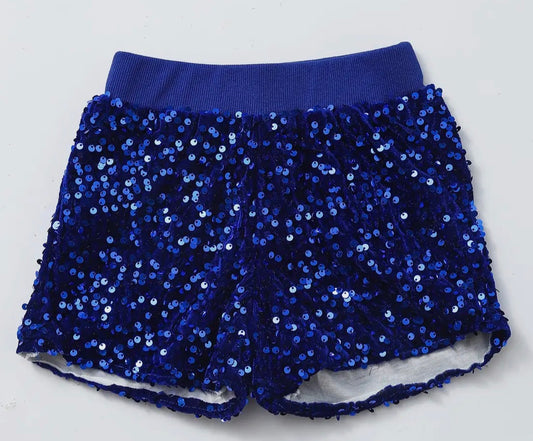 Blue Sequin Short