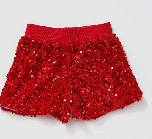 Red Sequin Short