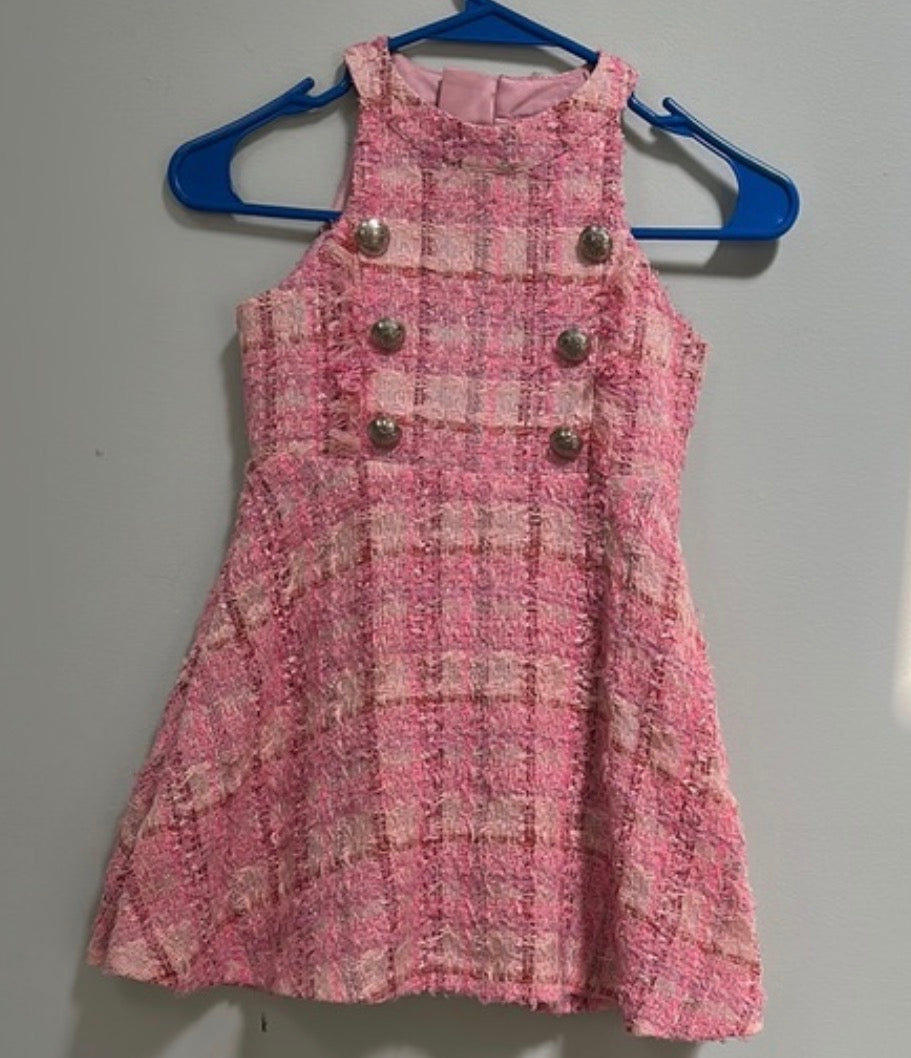 Pink Tweed Dress