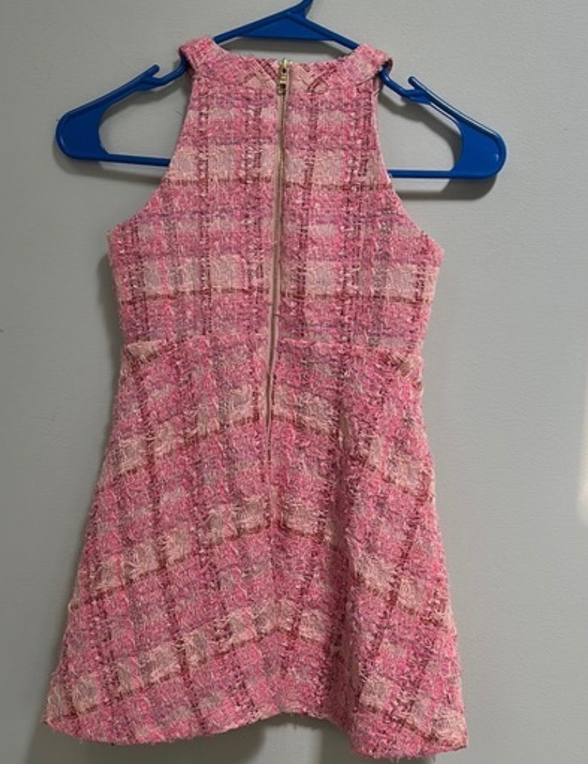 Pink Tweed Dress