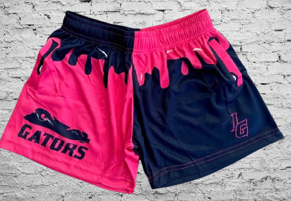 Navy Drip Gators Baseball Shorts