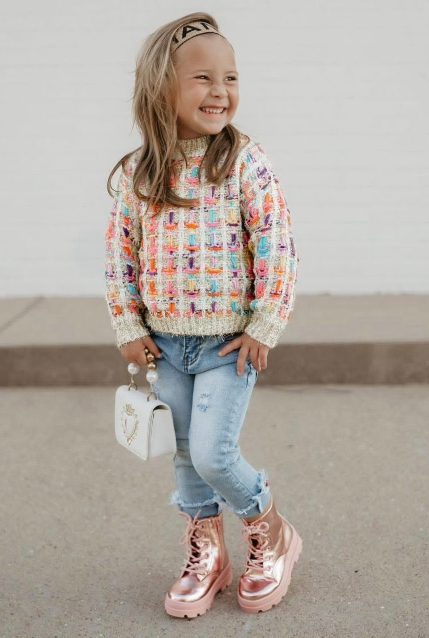 Multi-Color Metallic Sweater