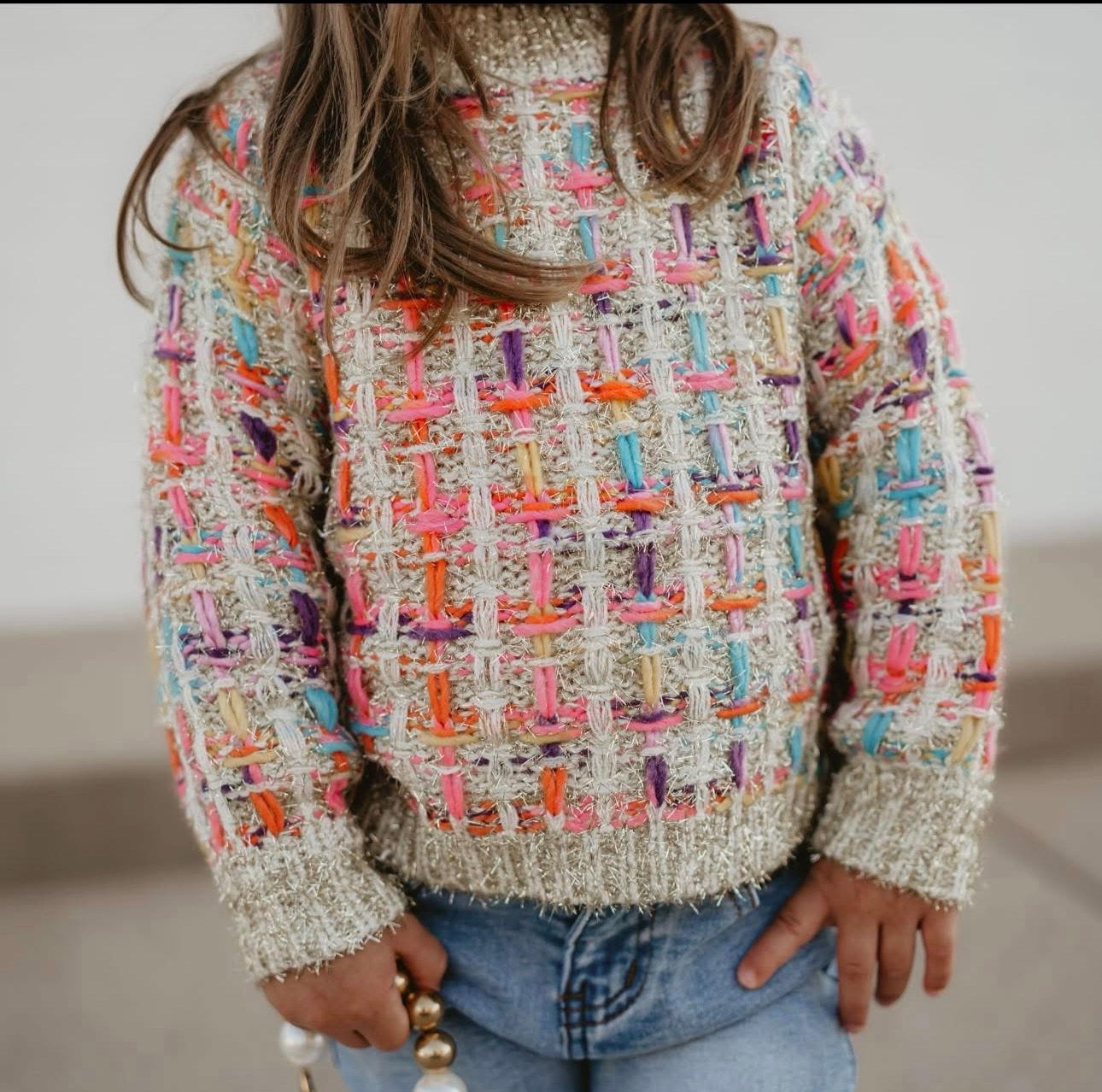 Multi-Color Metallic Sweater