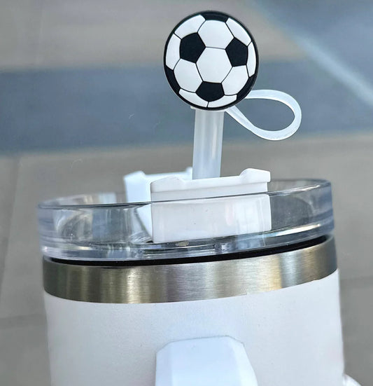 Straw Topper- Soccer