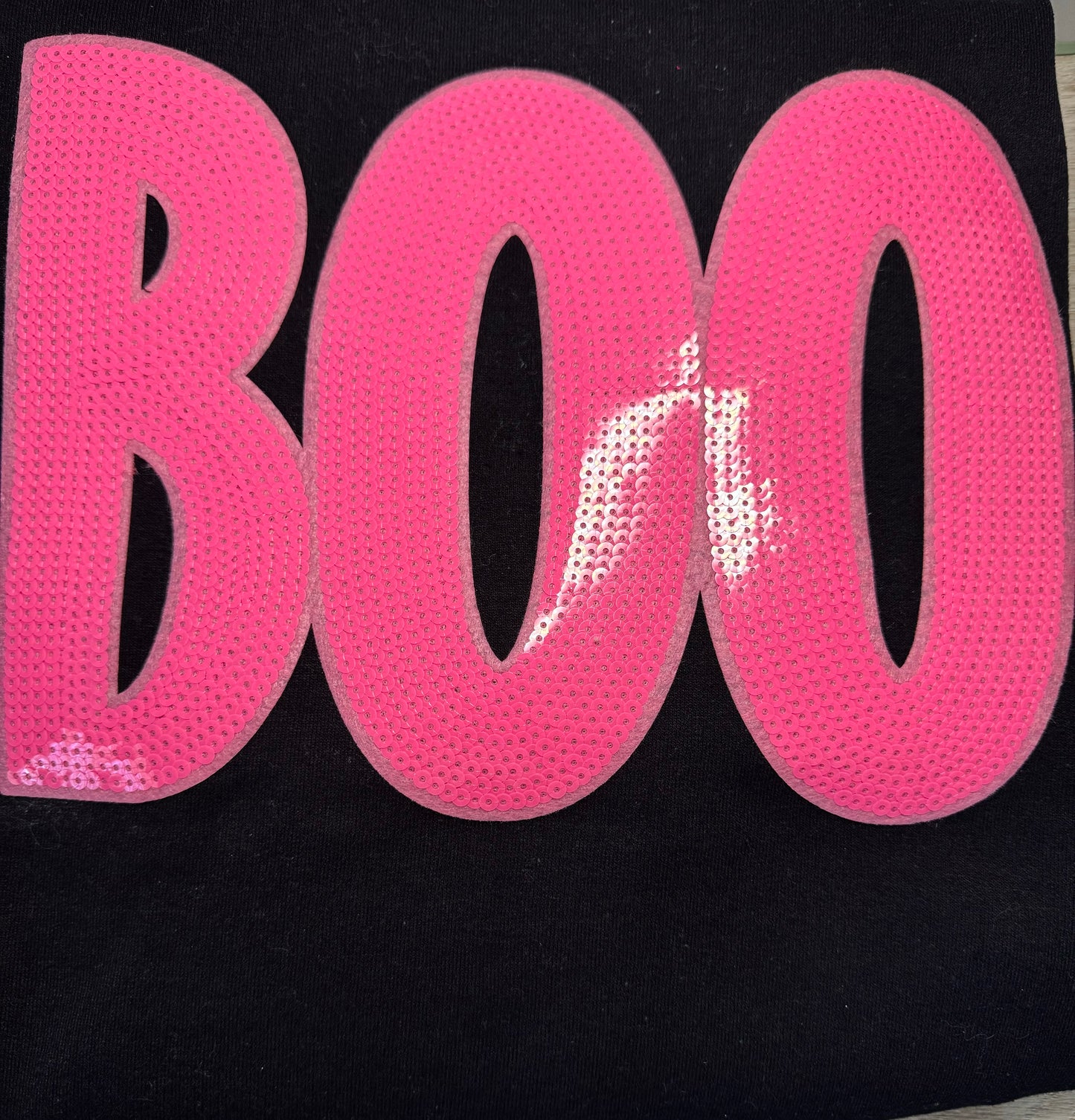 BOO Sequin Patch Sweatshirt