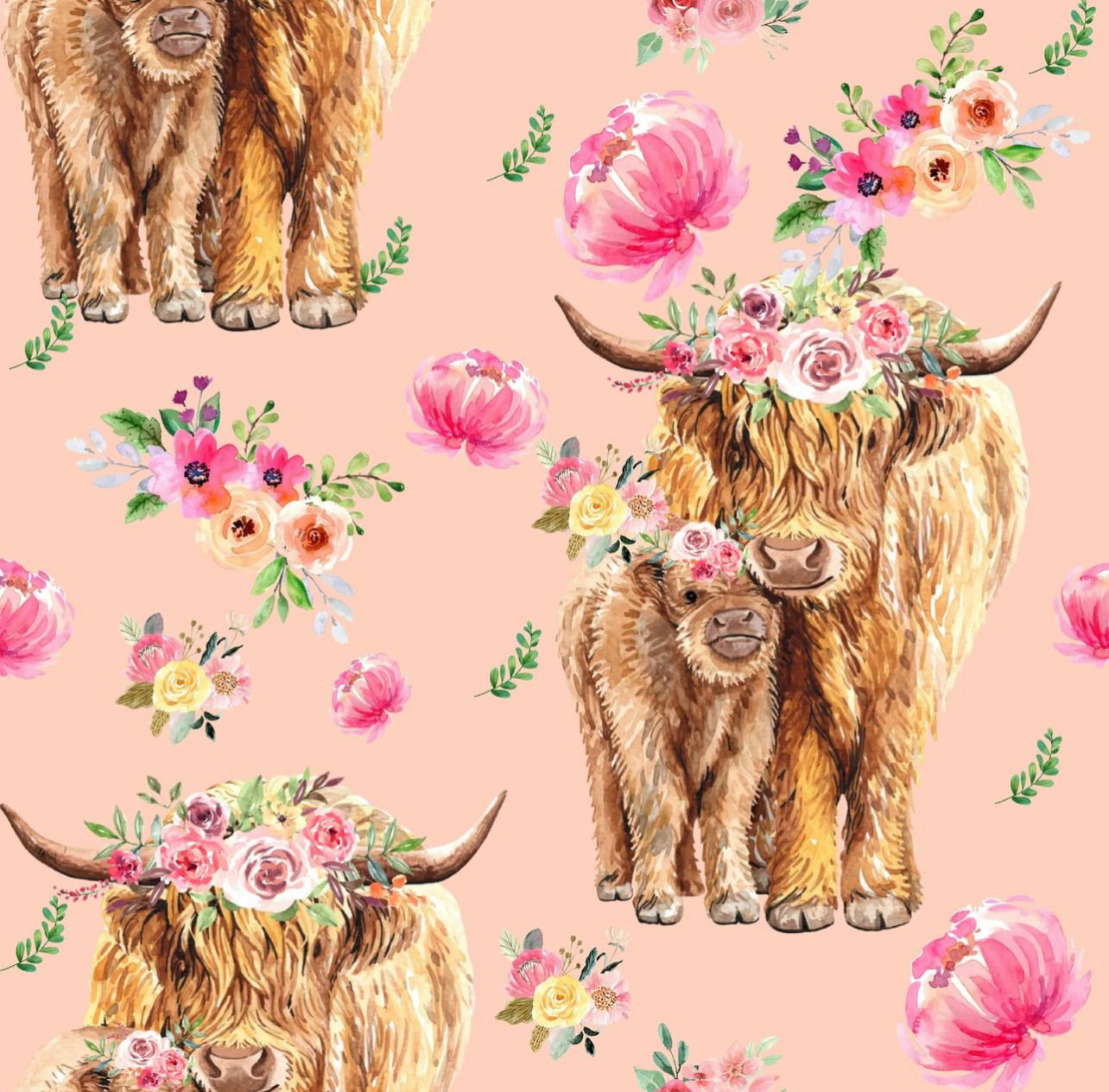 Cows & Roses -2pc Set