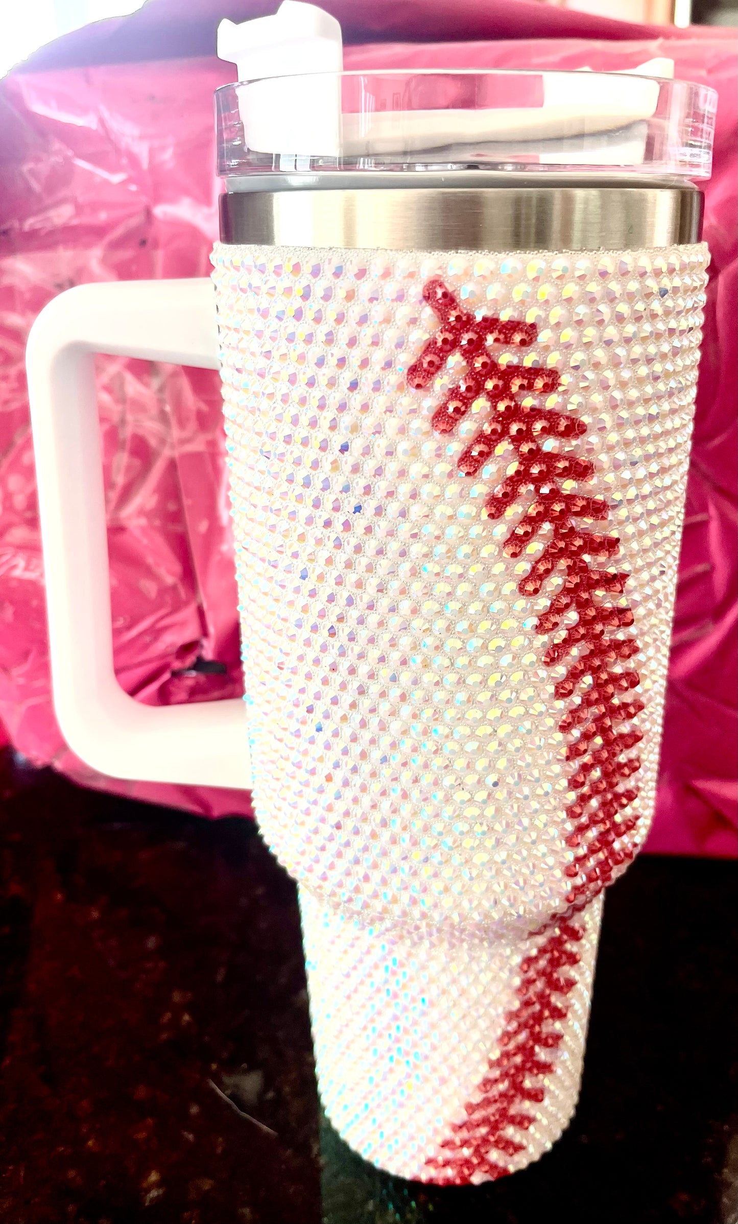 Bling Baseball Tumbler