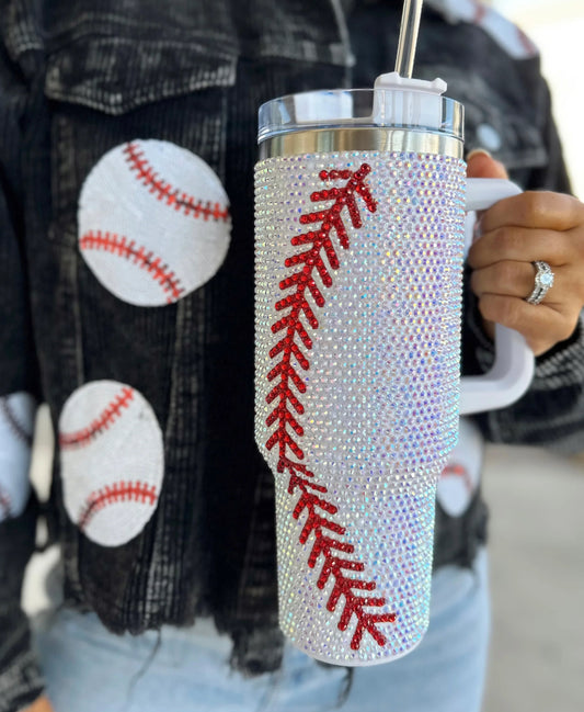 Bling Baseball Tumbler