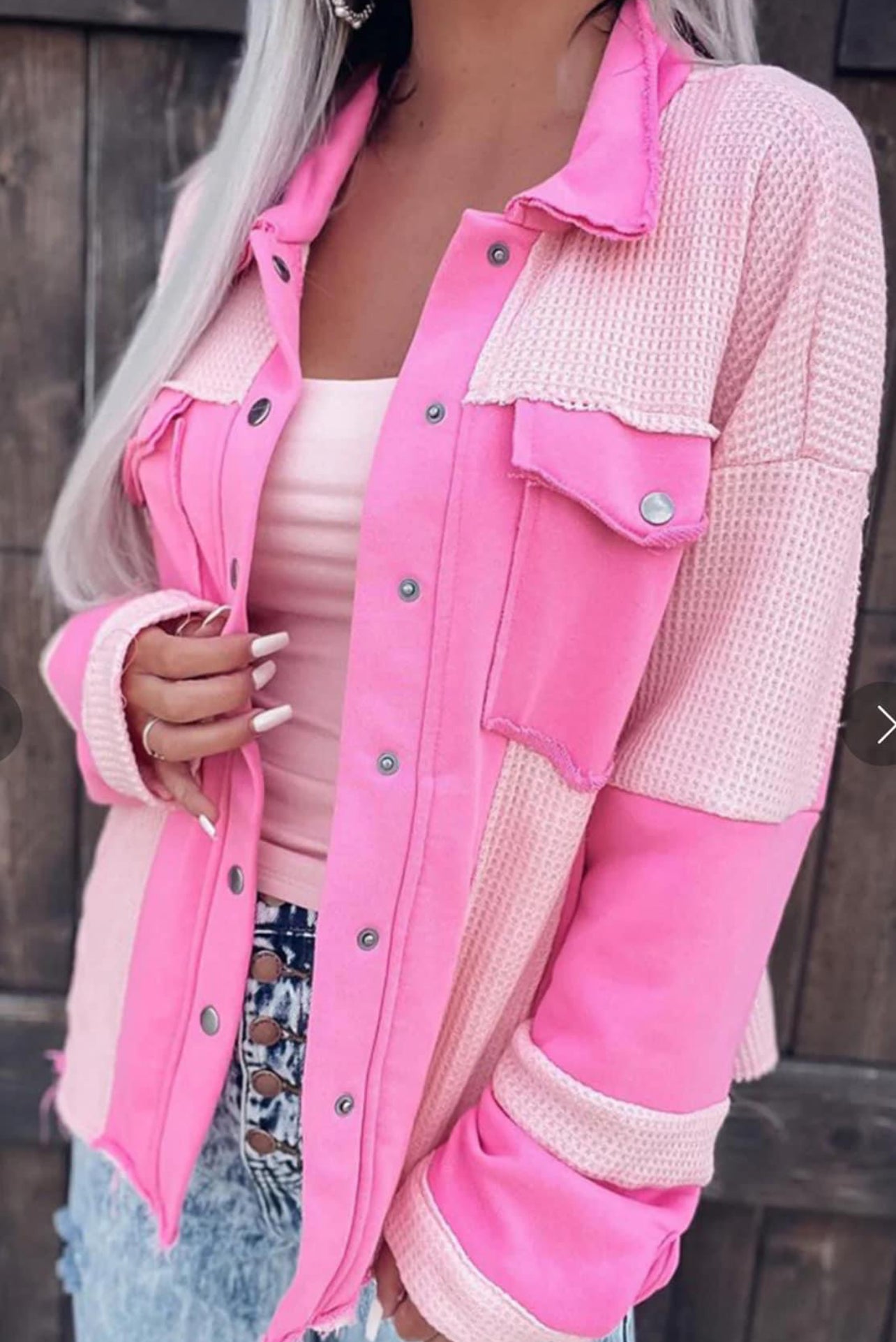 Oversized Pink Shacket