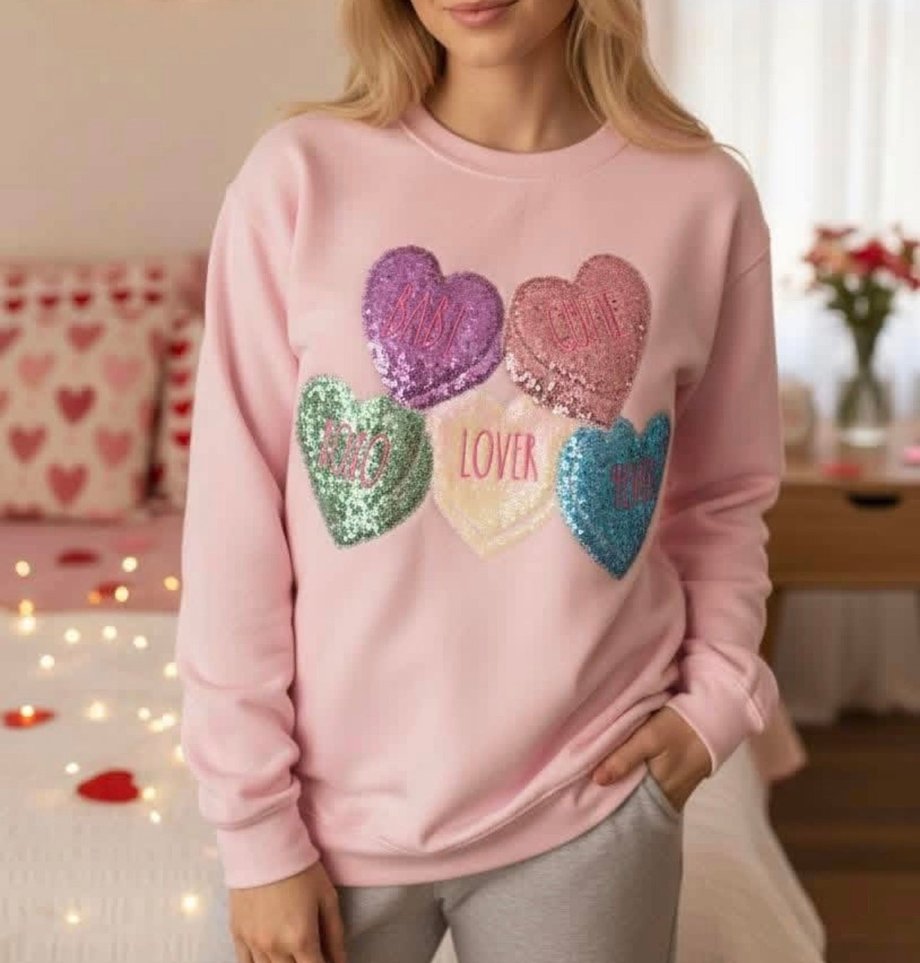 Conversation Hearts Sweatshirt