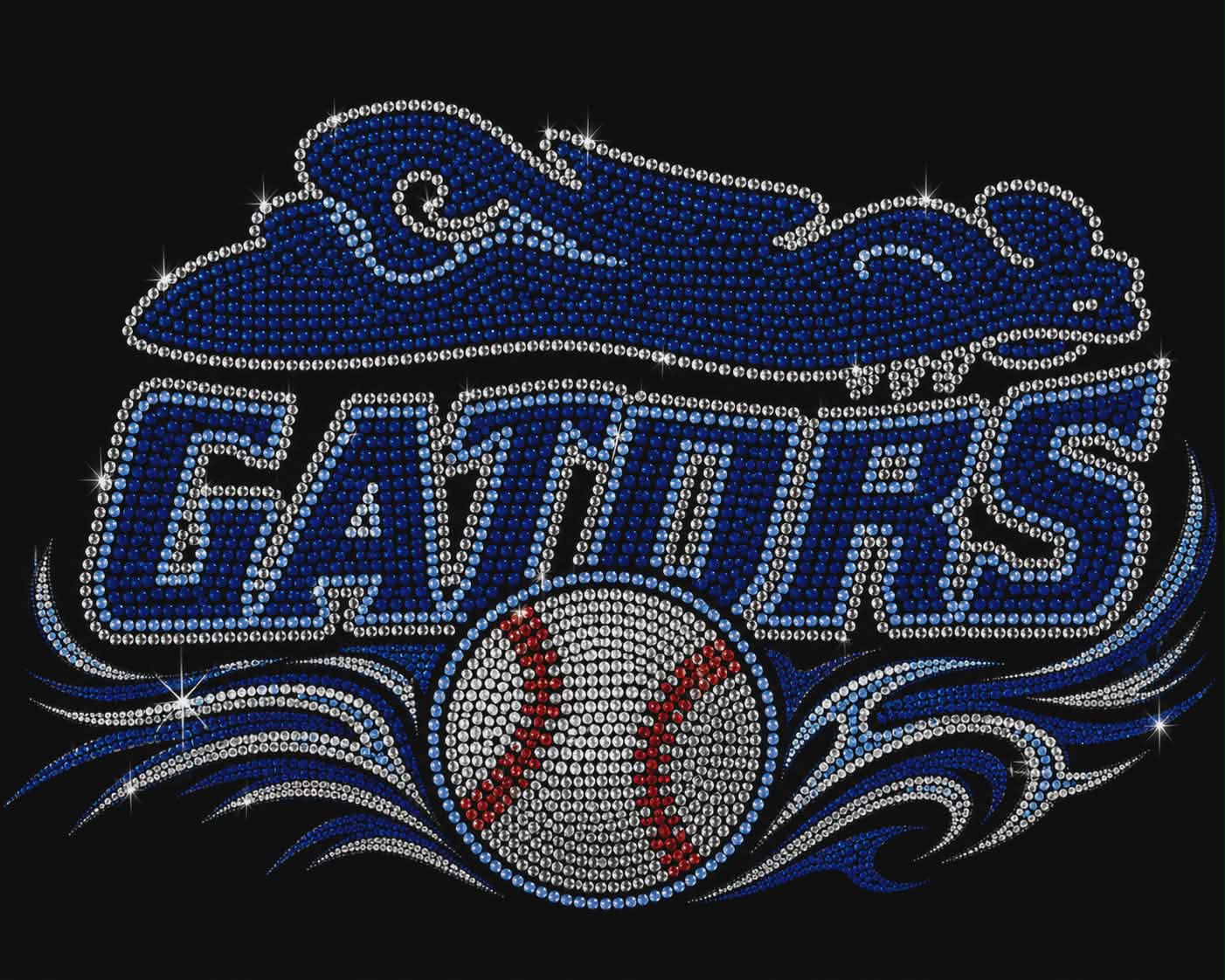 Gators Baseball Bling Transfer