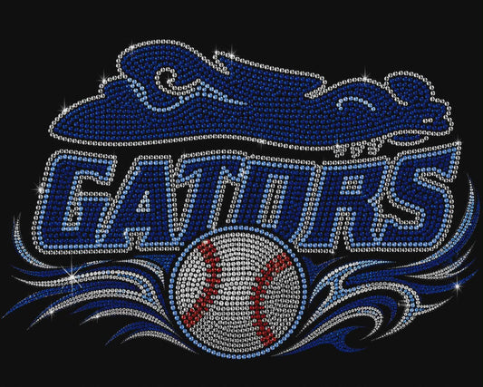 Gators Baseball Bling Transfer