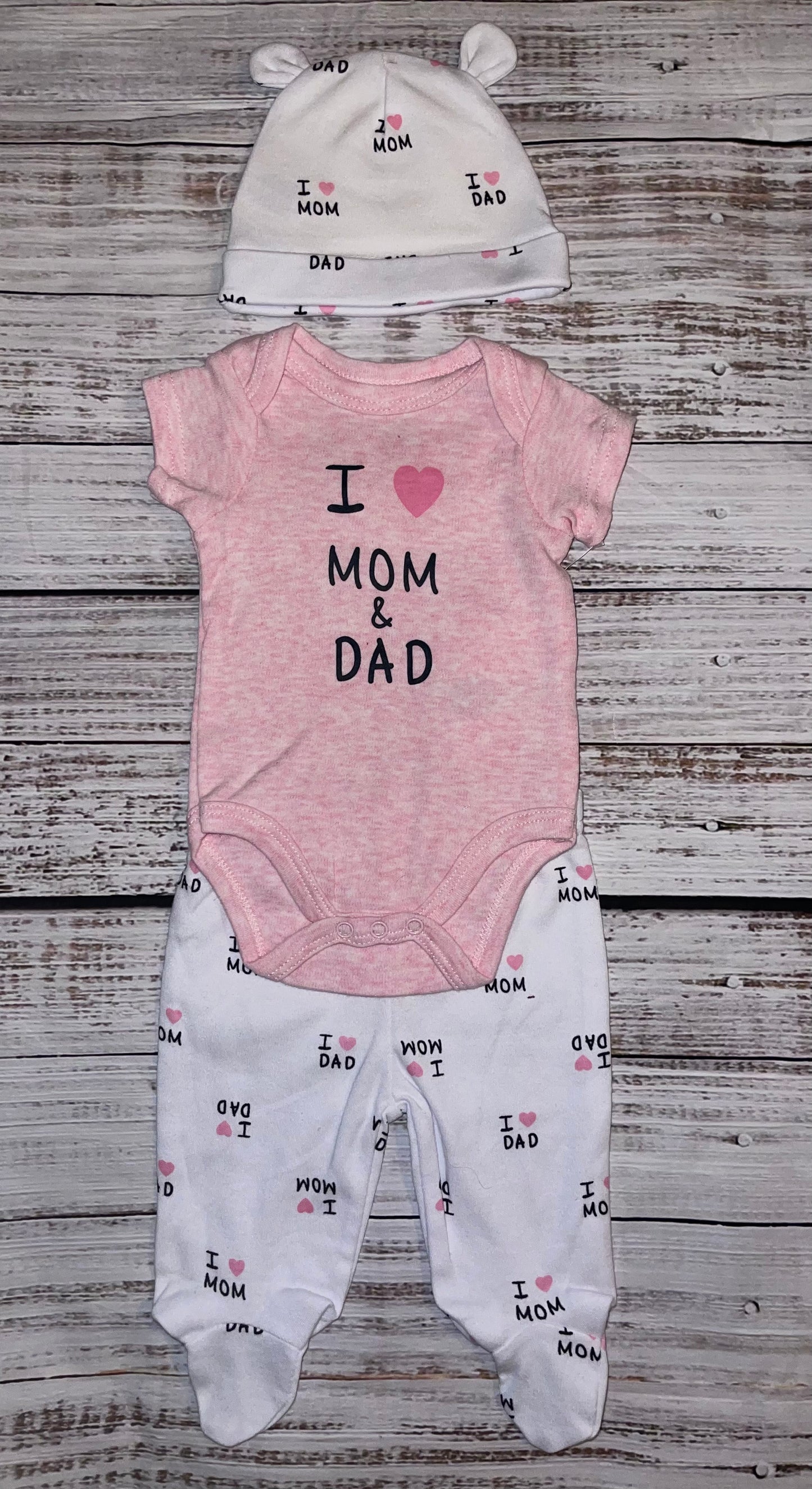 I love Mom/Dad 3pc Set