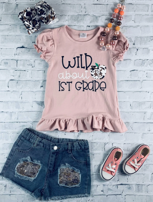 Wild About 1st Grade Sequined 2pc outfit