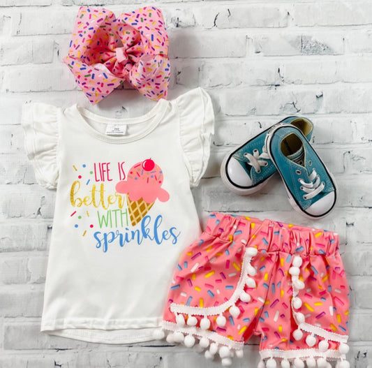 Sprinkles Shorts Set