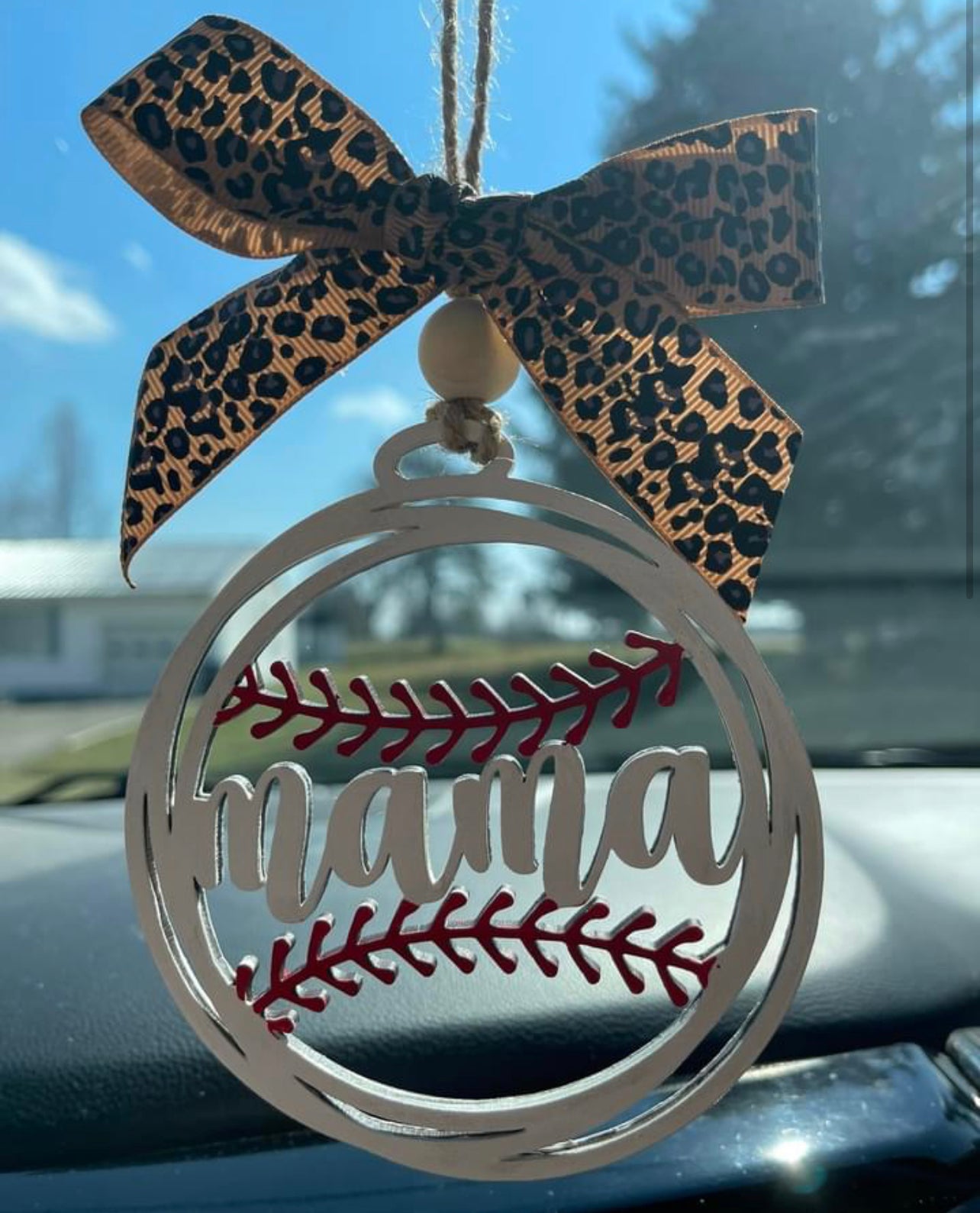 Baseball Mama Car Charms