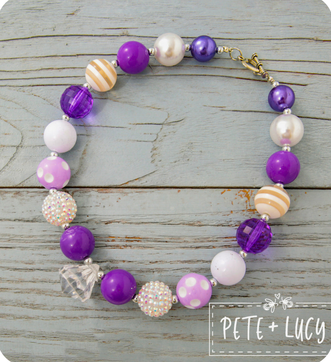 Kelsey Purple Bling-Necklace