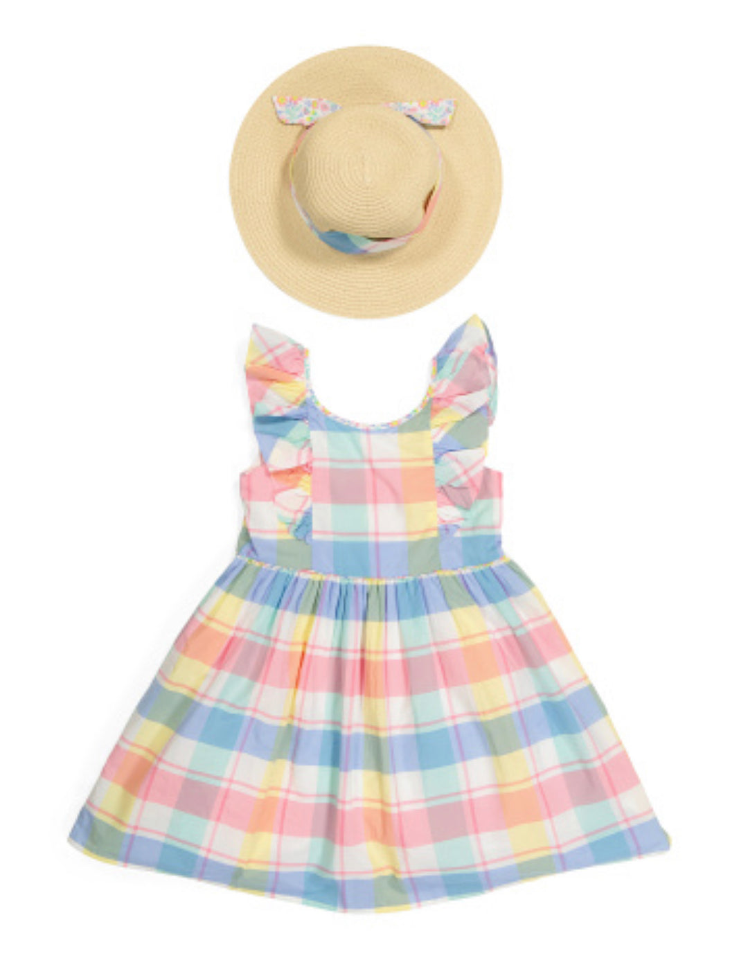 Spring Plaid 2pc Dress Set