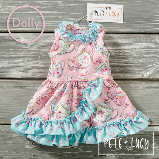 Cherry Blossom Tea Party - Doll Dress