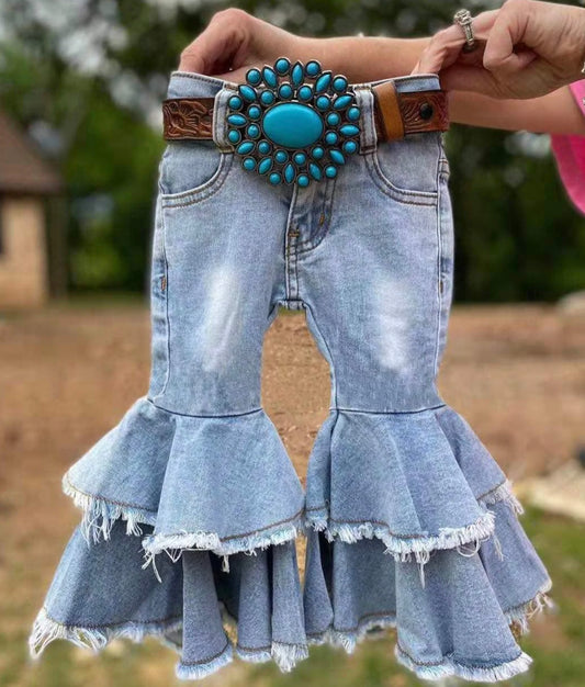 Distressed Denim Layered Belles