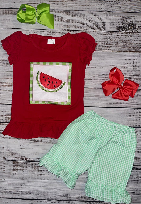 One in a Melon- Girls Shorts Set