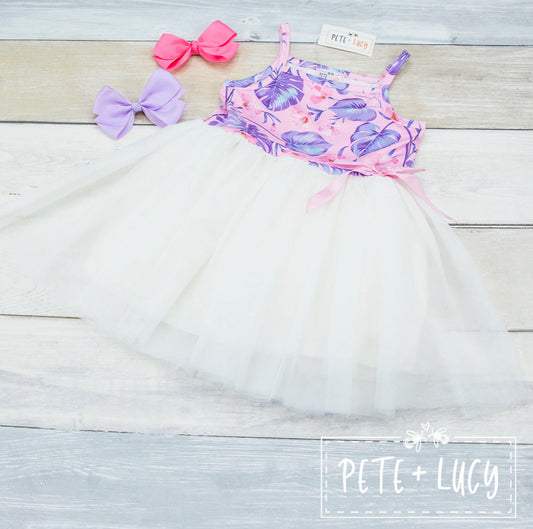 Tropical Lilac Tulle Dress