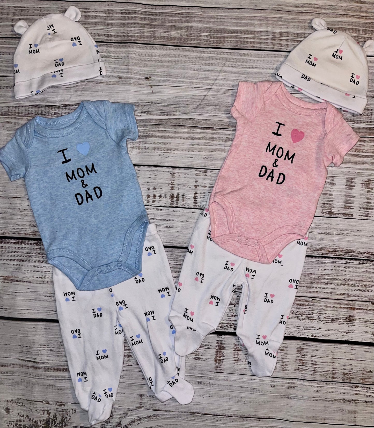 I love Mom/Dad 3pc Set