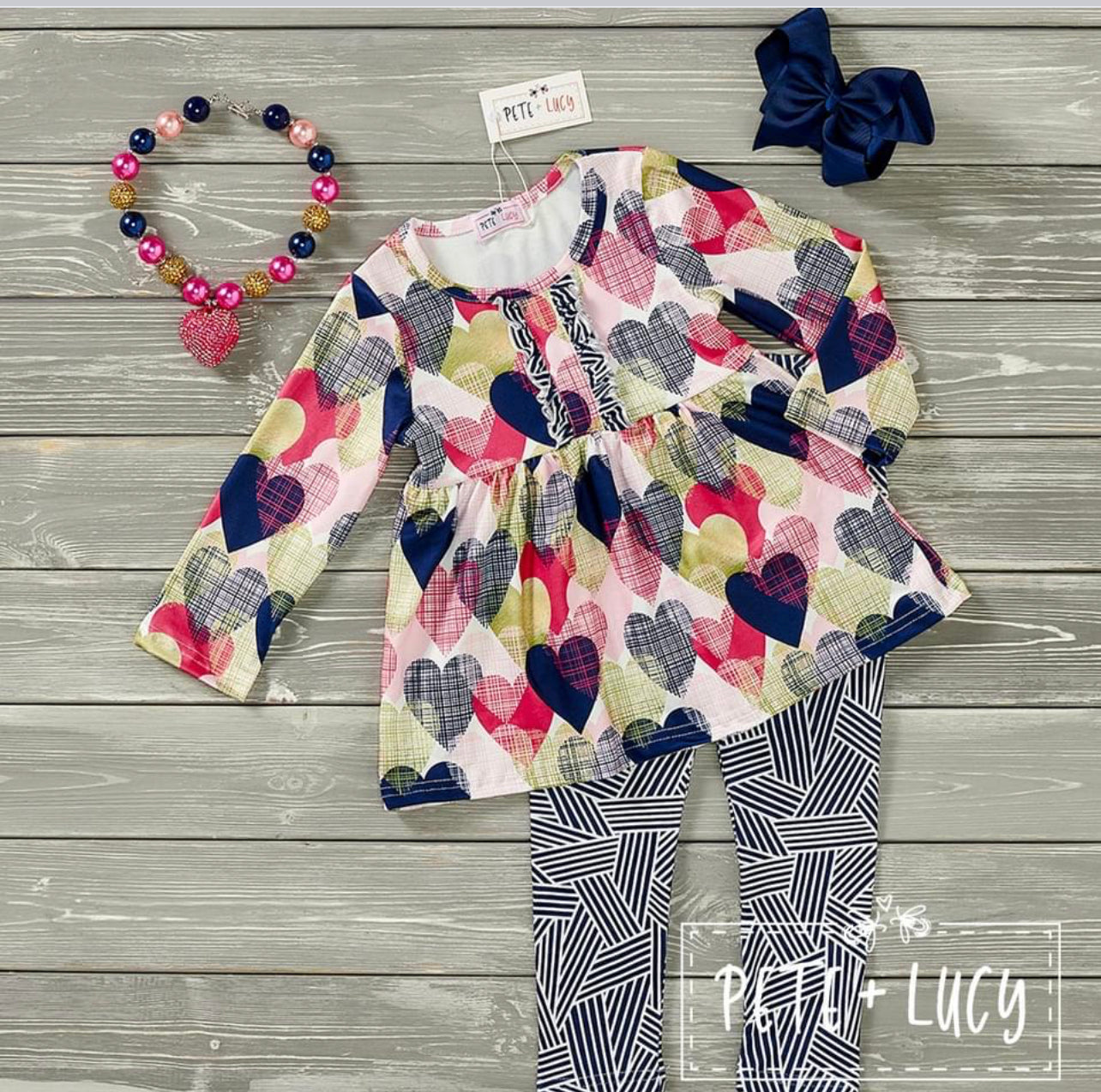 Geo Hearts -2pc Set