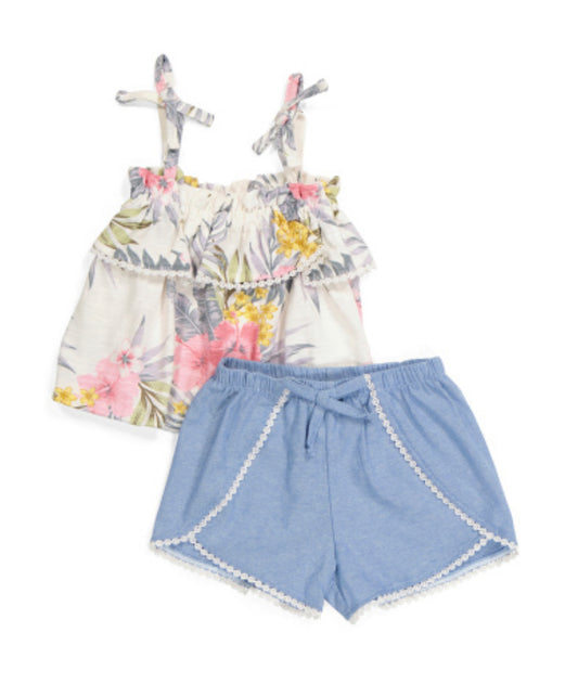 Tropical 2pc Shorts Set