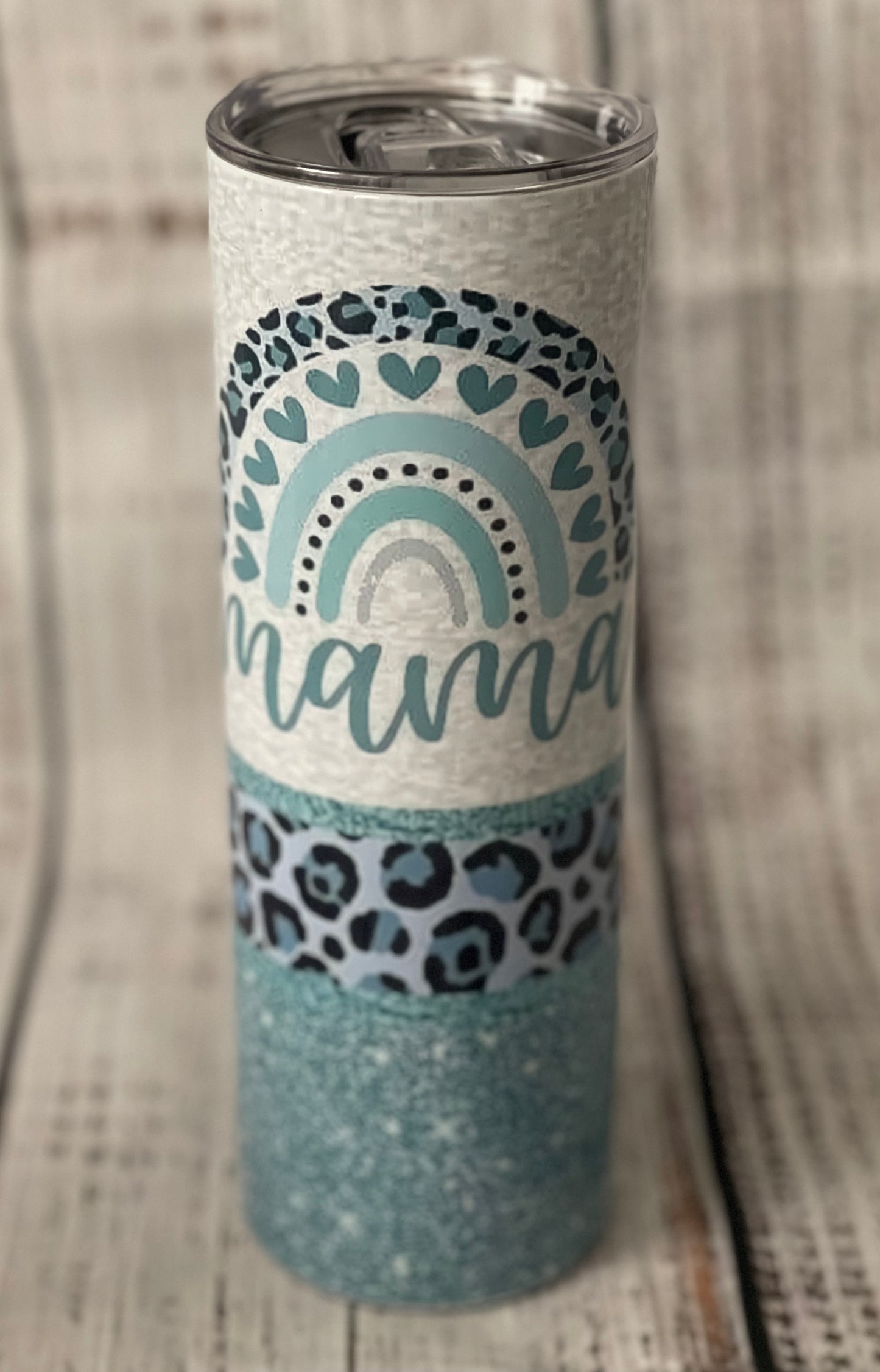 Blue Rainbow Mama Tumbler