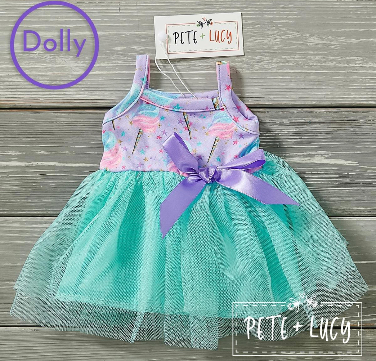 Cotton Candy Delight -Doll Dress