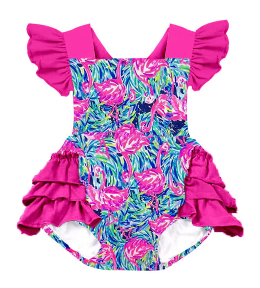 Pink Flamingo Romper