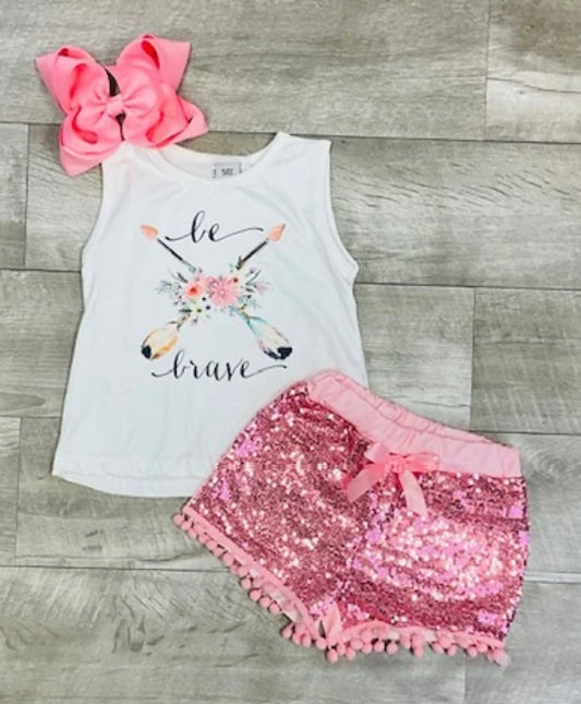 Be Brave Sequined 2pc Set