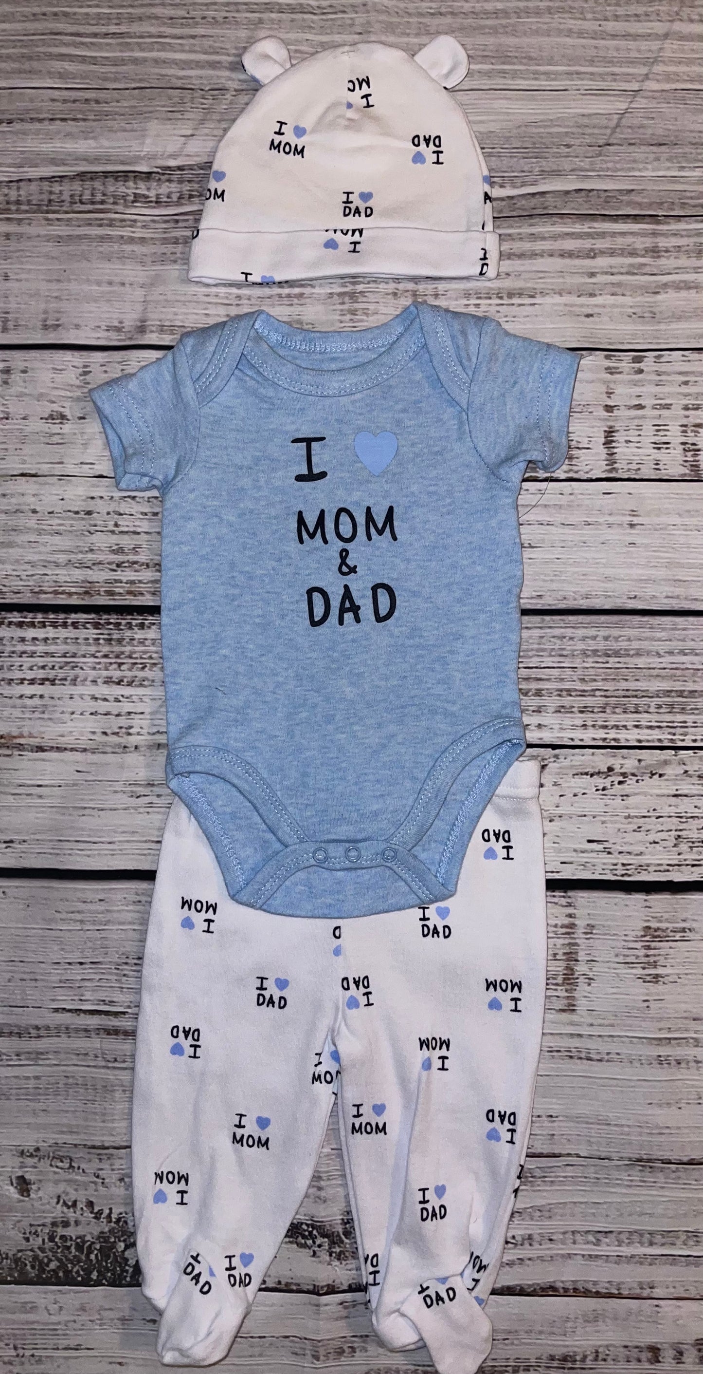 I love Mom/Dad 3pc Set